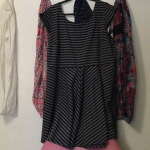 Retro Punk Striped Dress