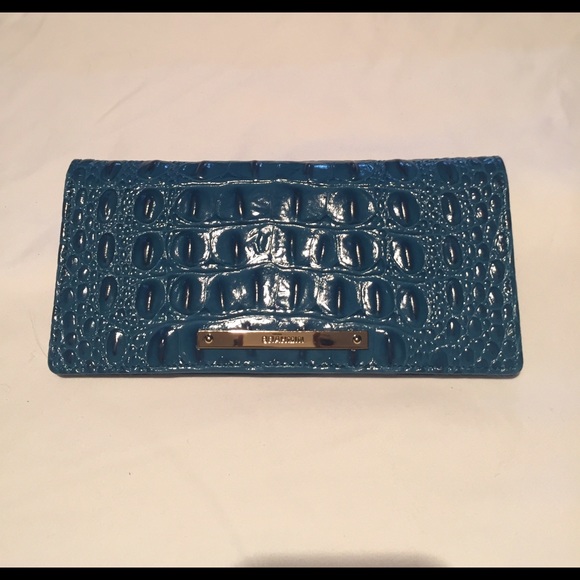 Brahmin Ady Leather Wallet- Teal - Picture 2 of 4