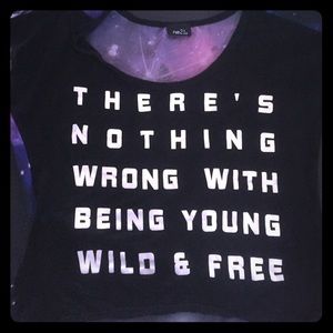 Galaxy Print Quote High-Low Shirt