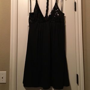 Black razor back dress
