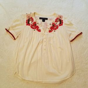 French Connection embroidered blouse