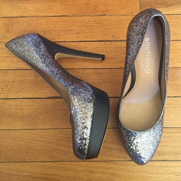 Sparkle stilettos with platform