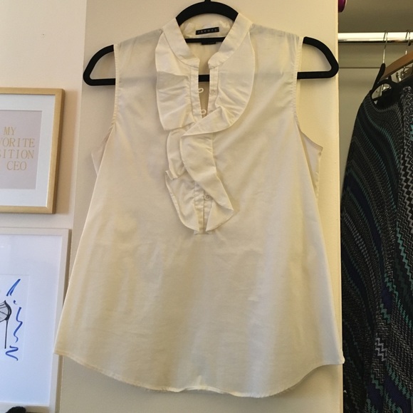 Theory top with ruffle detailing - Picture 1 of 3