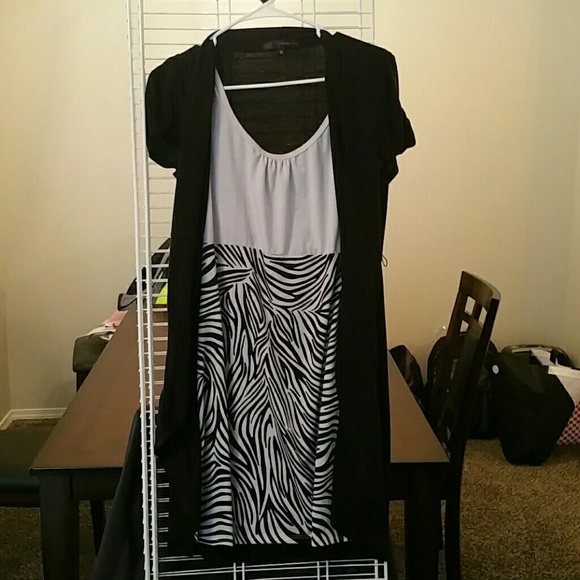 Zebra animal print dress