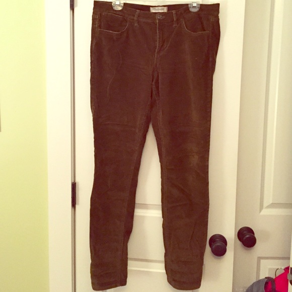 Hunter green skinny corduroys