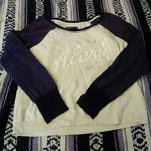AE purple/ivory pullover XL