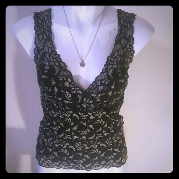WHBM Lace Plunge Cami