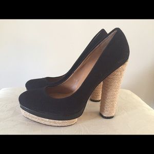 Ann Taylor new Delaney stacked platform shoe sz 7