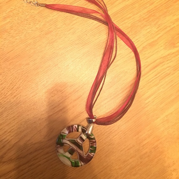 Peace sign necklace