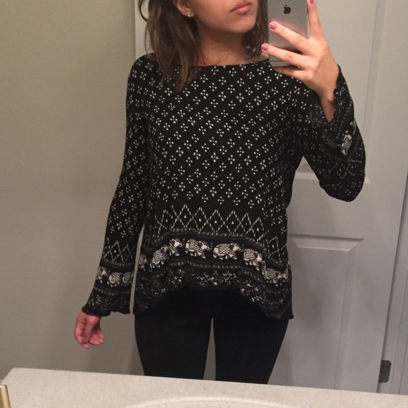 Boho long sleeve top