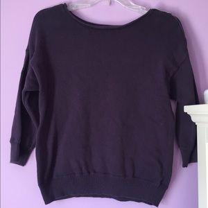 GAP purple 3/4 sleeve sweater