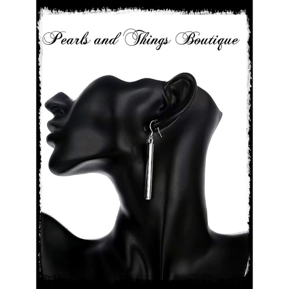 Final Sale-Sterling Silver Dangling Bar Earrings