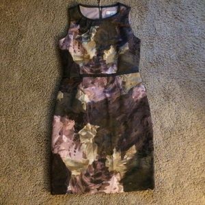 Pink and brown work dress.