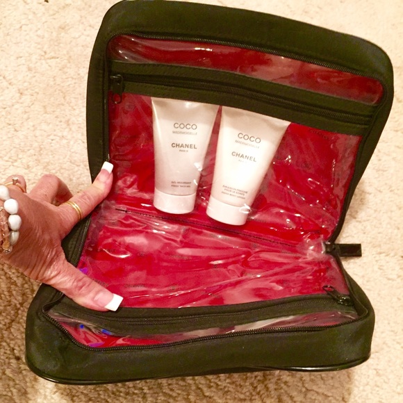 CHANEL MAKE-UP BAG W/ BODY WASH AND LOTION