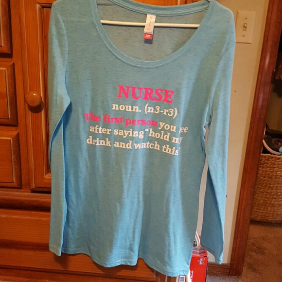 Nurse blue long sleeve shirt never worn