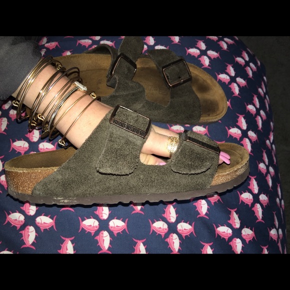 Dark brown birkenstock's