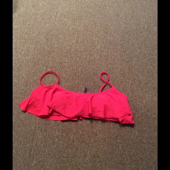 Pink flutter bikini top