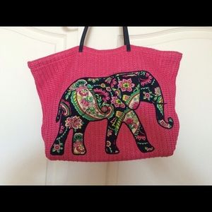 Vera Bradley Straw Beach Bag