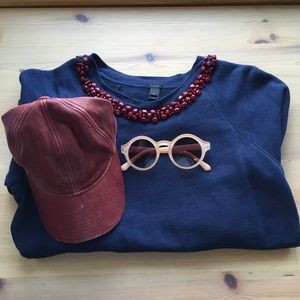 J.Crew embellished collar sweatshirt.