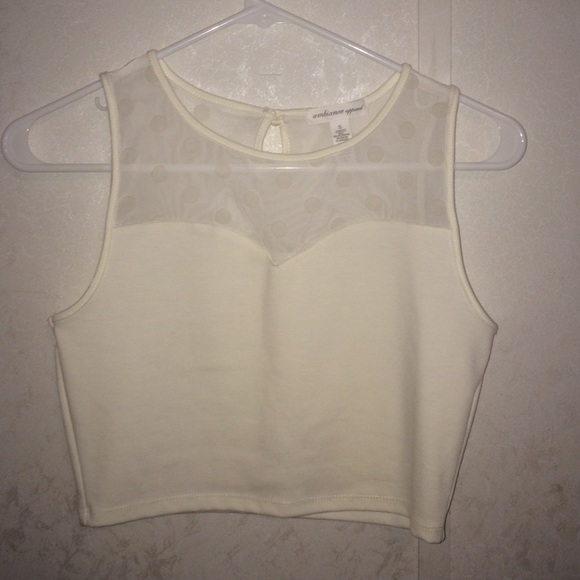 White/Creamy crop top
