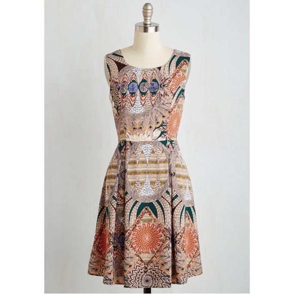 Modcloth I Rest My Grace Dress in Feathers