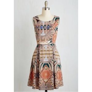 Modcloth I Rest My Grace Dress in Feathers