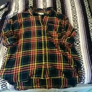 Old navy boyfriend plaid XL
