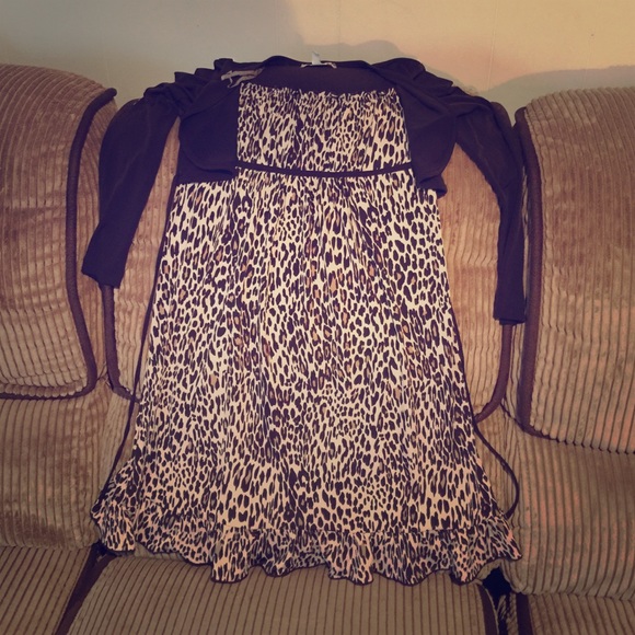 A cheetah print dress