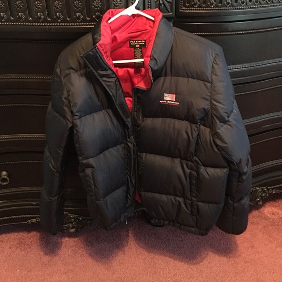 navy polo puffer jacket
