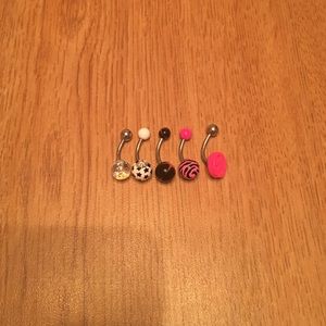Set of 5 naval rings