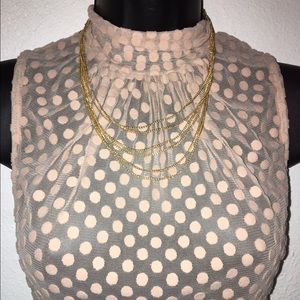 Poke a dot lace body suit sleeveless