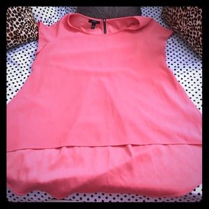 Gorgeous Coral Cap Sleeve Hi-Low Top