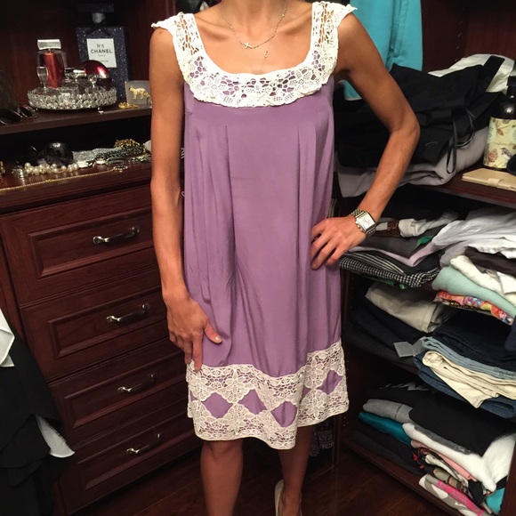 Milly Dresses & Skirts - Milly crochet and silk dress