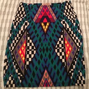 Mara Hoffman High Waisted Pencil Skirt Bazaar Blue