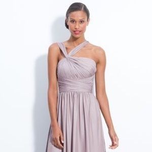 Monique Lhuillier Twist Shoulder gown