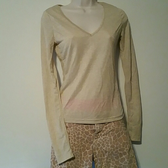 Silence and noise uo small golden shimmer top