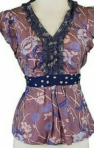 ODILLE Women's Lavender / Multi Floral Tie-Back