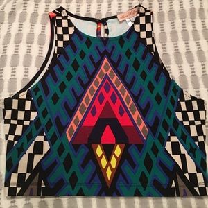 Mara Hoffman Racer Crop Top, Bazaar Blue, S