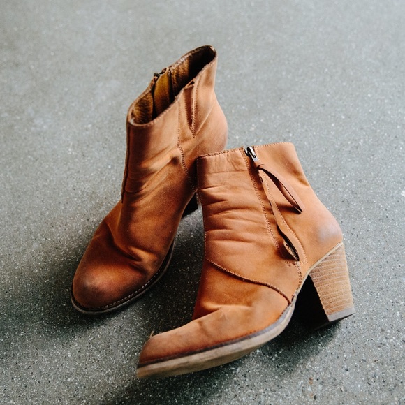 Leather booties