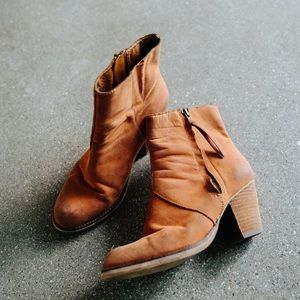 Leather booties