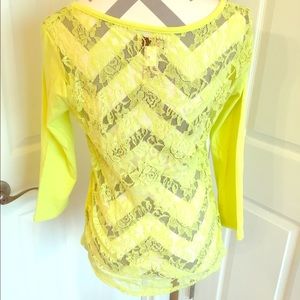 Yellow blouse with Lacey back