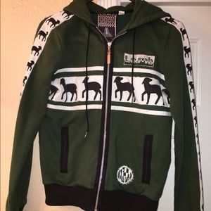 Dark green L. A. M. B. Hoodie sweatshirt