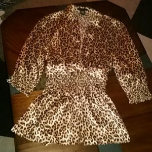 Leopard print blouse BCBG