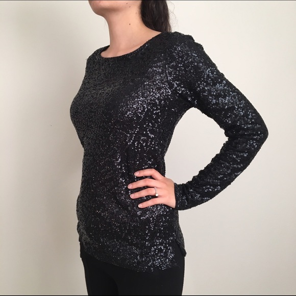 J. Crew Tops - Wekend sale❗️J. Crew Black sequin top.