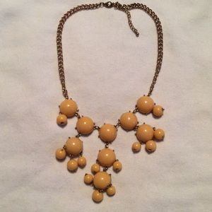 Yellow chandelier necklace