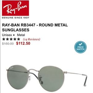 REDUCED! Ran Ban sunglasses