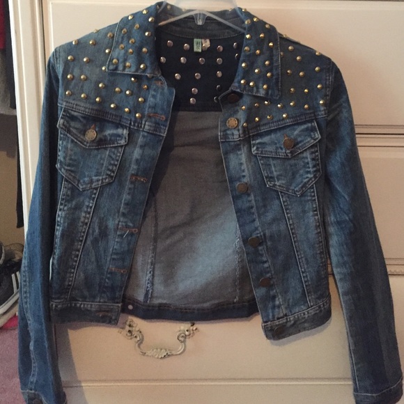 Studded jean jacket