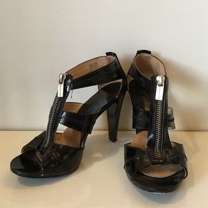 Michael Kors Black Sandals Heels Patent 6