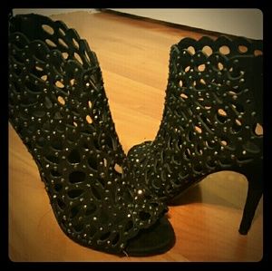 Macys Black booty heels