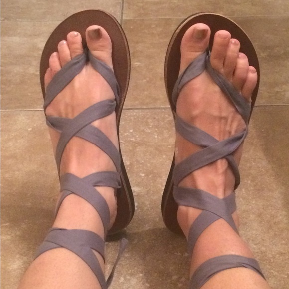 ribbon gladiator sandals